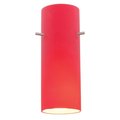 Access Lighting Cylinder, Pendant Glass Shade, Red Glass 23130-RED